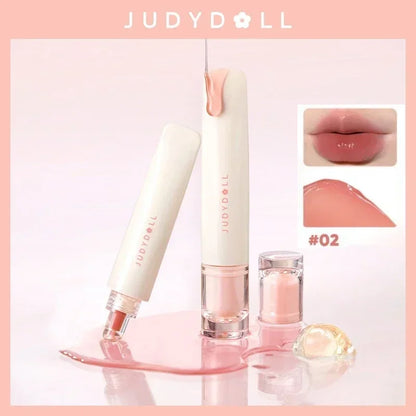 Judydoll Jelly Lip Glaze Non-stick Moisturizing Hydration Water Glass Liquid Lipstick Lip Care Beauty Cosmetics Makeup Lip Tint