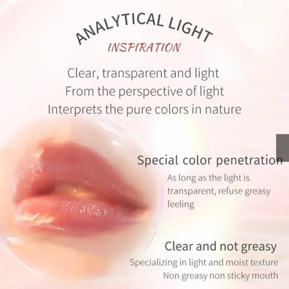 Judydoll Water Gloss Mirror Lipstick Crystal Jelly Lip Gloss Moisturizing Long Lasting Solid Lip Stick Nude Lip Tint Makeup