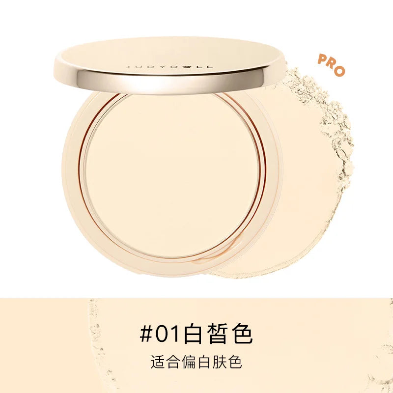 Judydoll Transparent Beige Compact Powder Oil Control & Makeup Matte Finishing Long Lasting Pressed Powder Soft Focus Foundation