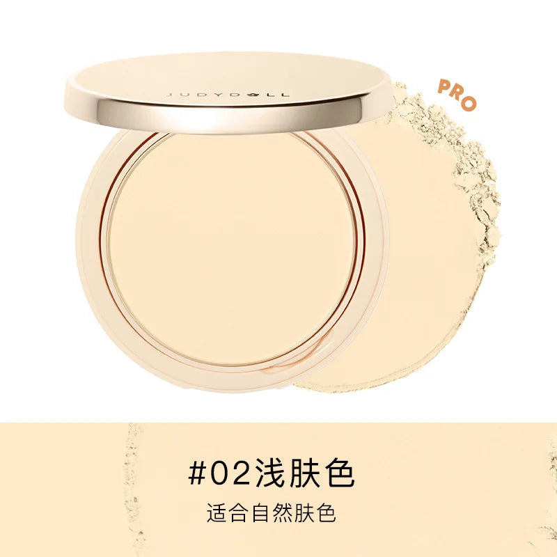 Judydoll Transparent Beige Compact Powder Oil Control & Makeup Matte Finishing Long Lasting Pressed Powder Soft Focus Foundation