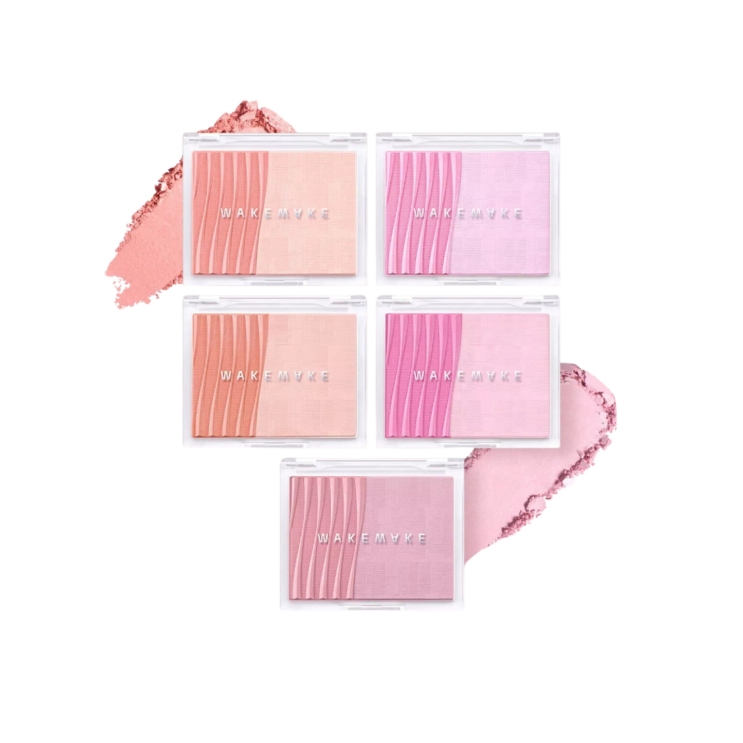 WAKEMAKE Sheer Layering Dual Blusher (5 Colours)